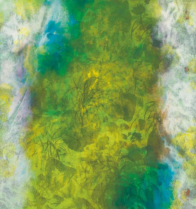 藝術家林天行 不安中繪畫 菖蒲寓意驅疫 水墨療癒心靈