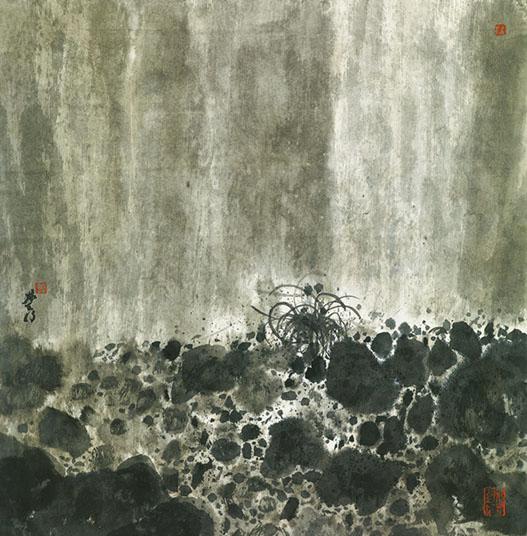 藝術家林天行 不安中繪畫 菖蒲寓意驅疫 水墨療癒心靈