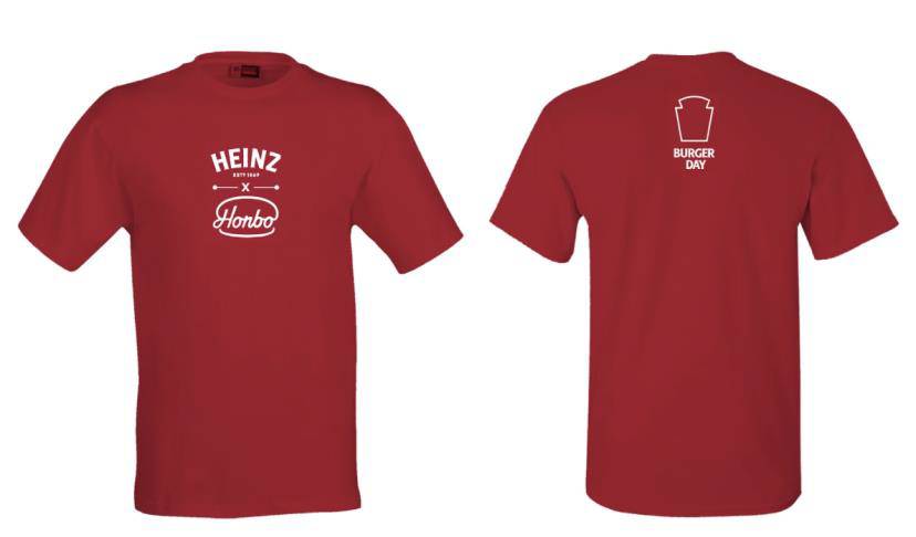 Honbo 及 Heinz 為是次合作更特別推出限量版tee shirt 及圍裙