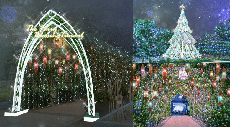 YOHO MALL形點呈獻 全港首個奇幻仙子國度 6米高極光玻璃聖誕樹、4.5米高巨型聖誕花、寶石吊燈萬花筒 帶你走進神秘炫彩森林