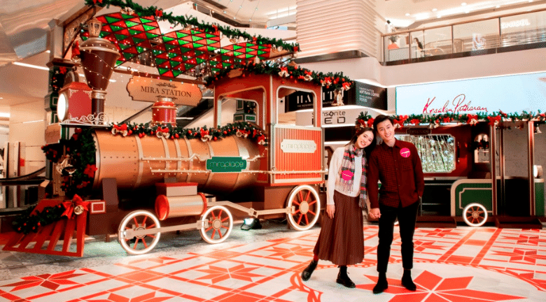 聖誕2021｜Mira Place浪漫蒸氣火車 4米高香檳聖誕樹 打卡必去！