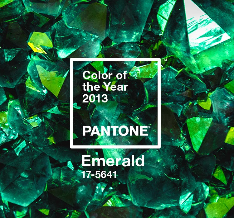 pantone coloroftheyear 年度代表顏色 2013年度代表顏色 翡翠綠 emerald