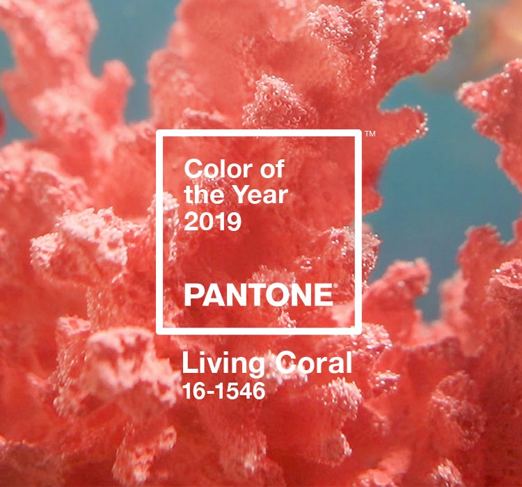 pantone coloroftheyear 年度代表顏色 2019年度代表顏色 活珊瑚橘 livingcoral
