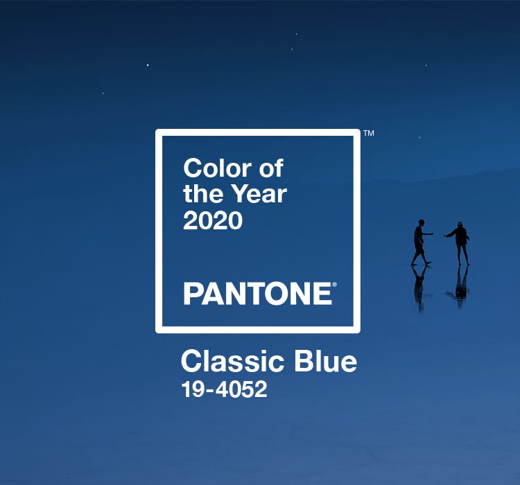 pantone coloroftheyear 年度代表顏色 2020年度代表顏色 經典藍 classicblue