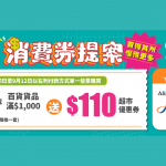 一田消費券提案  接受5大電子錢包 3折起購貨品 送$110超市現金優惠券