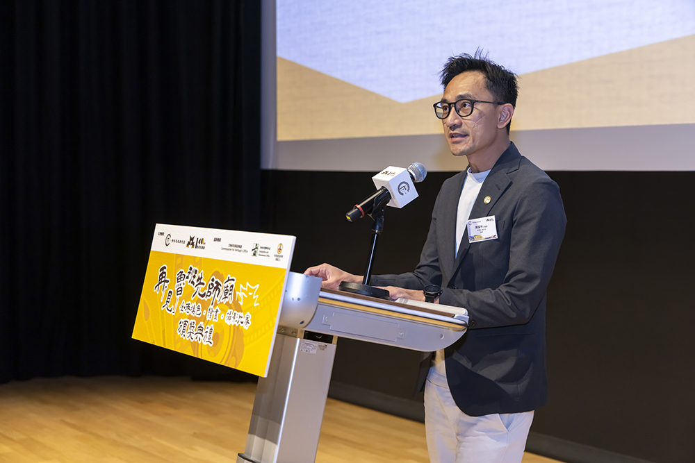 「再『見』魯班先師廟 全港填色．繪畫．攝影比賽」籌委會主席 陳偉林營造師在頒獎典禮上致謝辭
