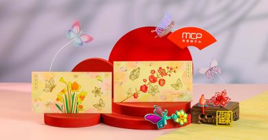 「繁花舞蝶利是封」、「花飛蝶舞」花鈕工藝胸針及利是封套裝