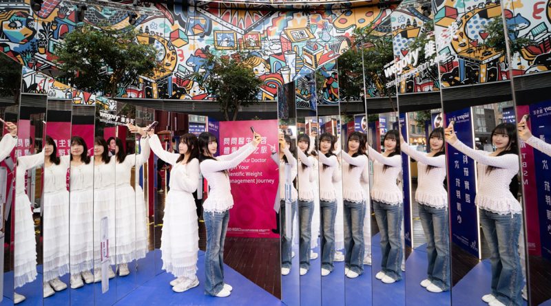 Wegovy維秀美開啟體重管理之旅 香港金像美指張蚊打造鏡像光影迷宮